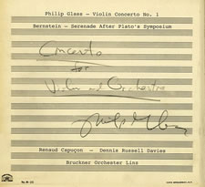 Glass Bernstein Violin Concertos, New Album from Capuon, Davies, and Bruckner Orchester Linz